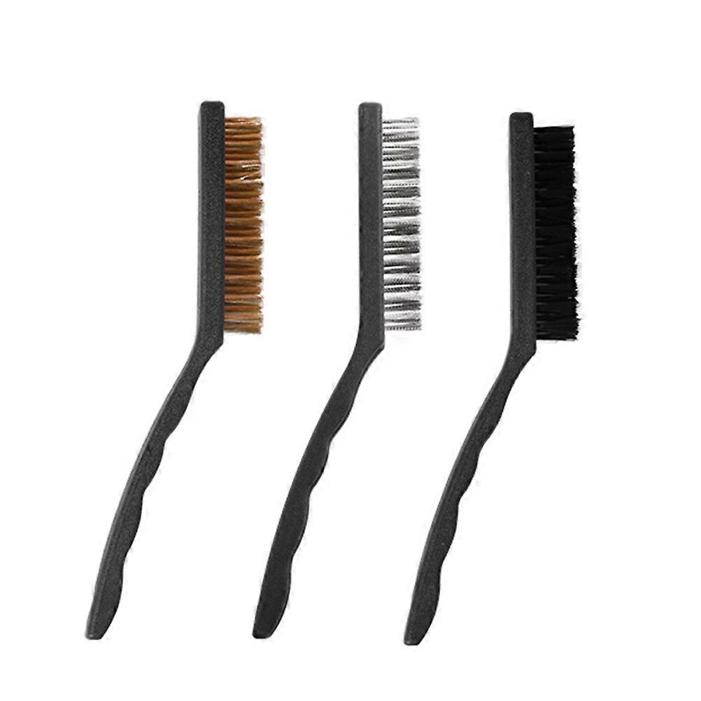 3Pcs Cleaning Brushes Creative Cooktop Brushes Range Hood Brushes (Black)