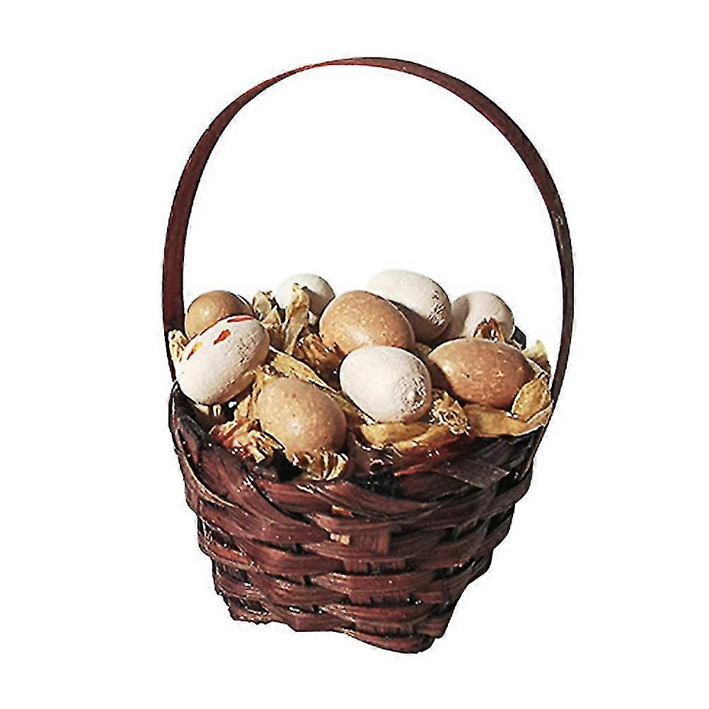 1pc Mini Egg Basket Mini Kitchen Supply Model Mini House Props