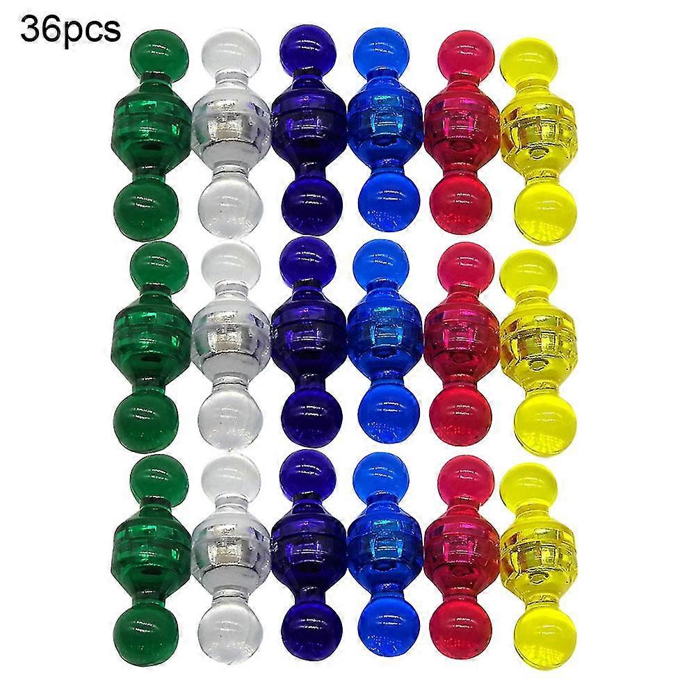 36pcs/set Push Pin Magnet Thumbtack For Whiteboard Transparent Acrylic