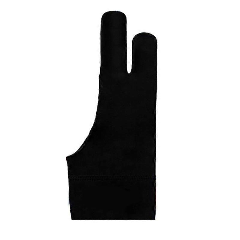1PC Black Two-finger Anti-fouling Glove, 3 Sizes, For Artistic Design, Graphic Tablet, Home Gloves, Right And Left Hand