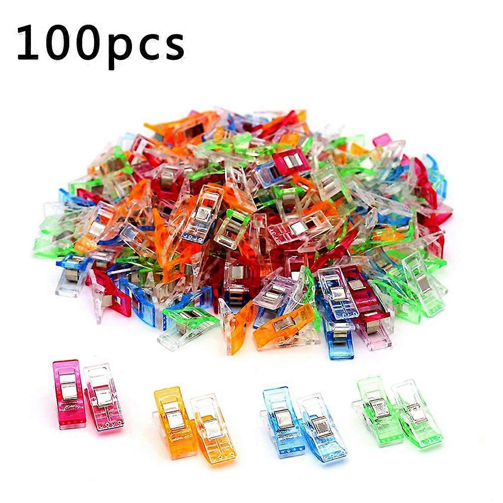 100Pcs Sewing Craft Quilt Binding Plastic Clips Clamps Pack For Patchwork Decor Clamp Clothes Clip Sewing Tools