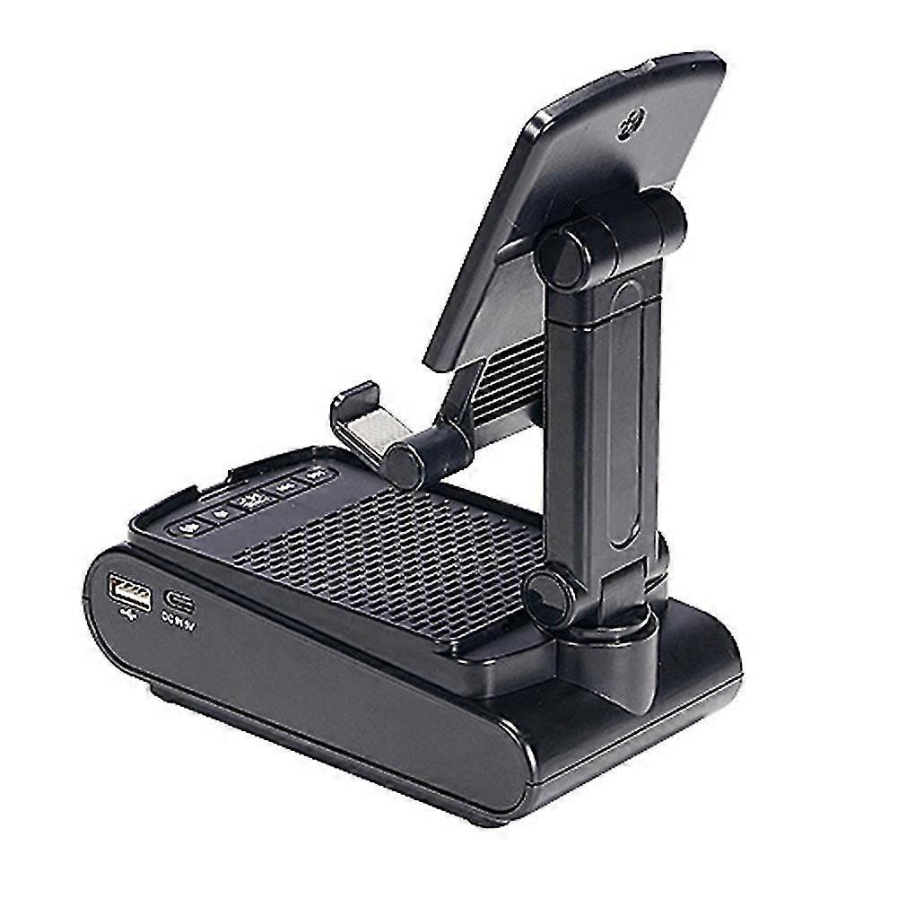 360 Rotatable Phone Stand Folding Phone Bracket With Bluetooth-compatible Speaker