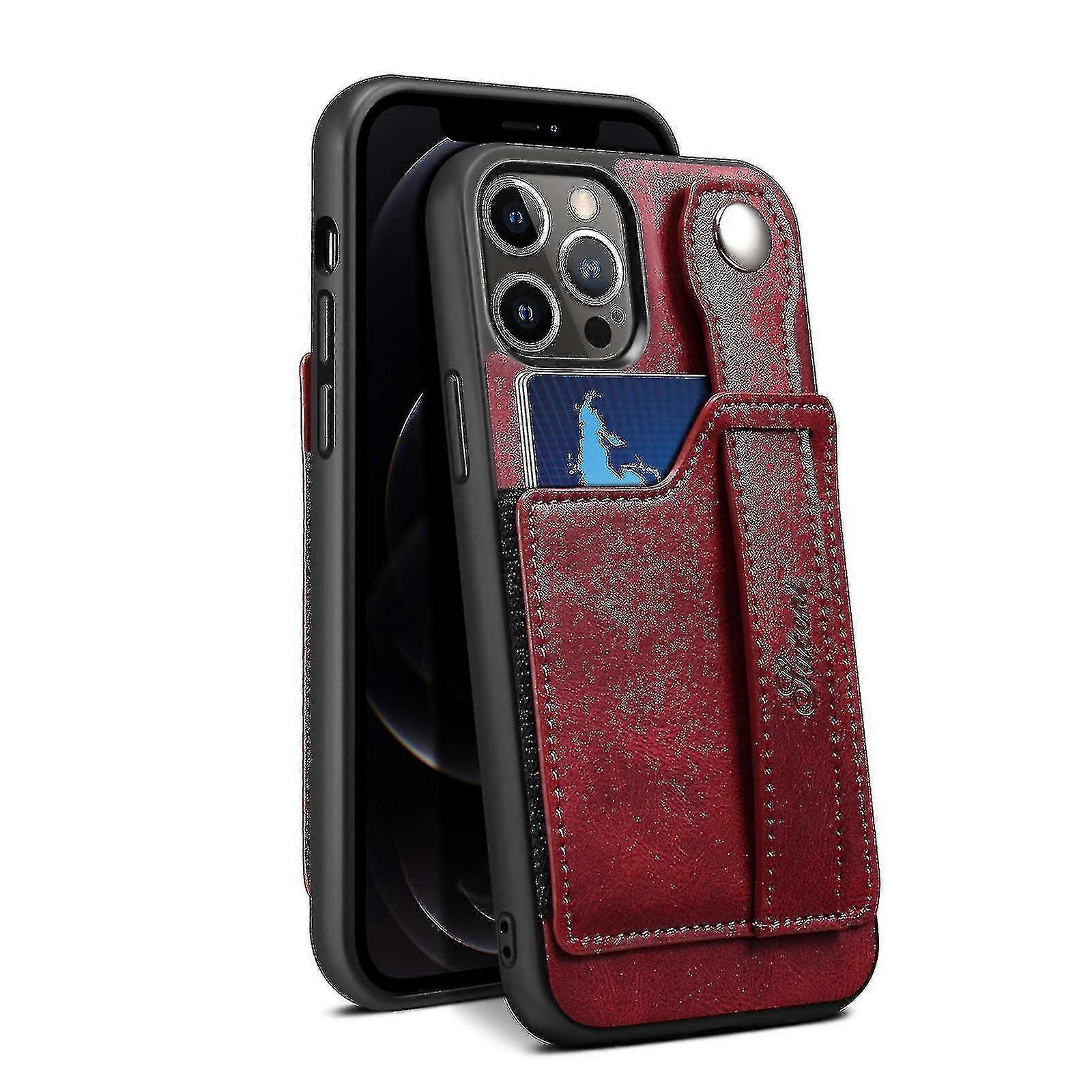 Case For Iphone With Card Holder Shockproof Skin-friendly Silicone