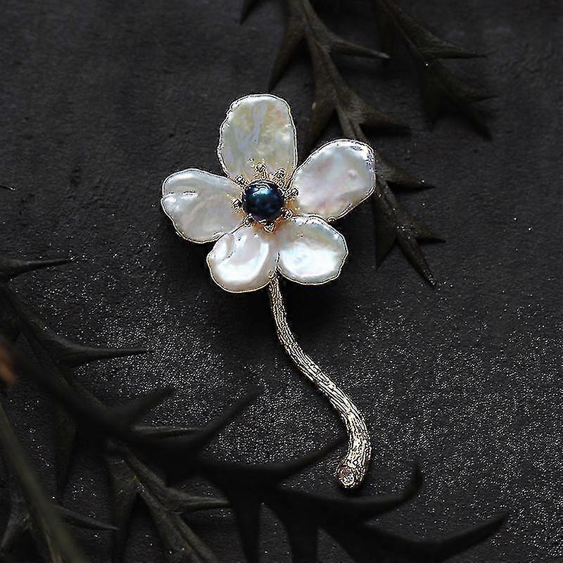 Five Leaf Flower Brooch