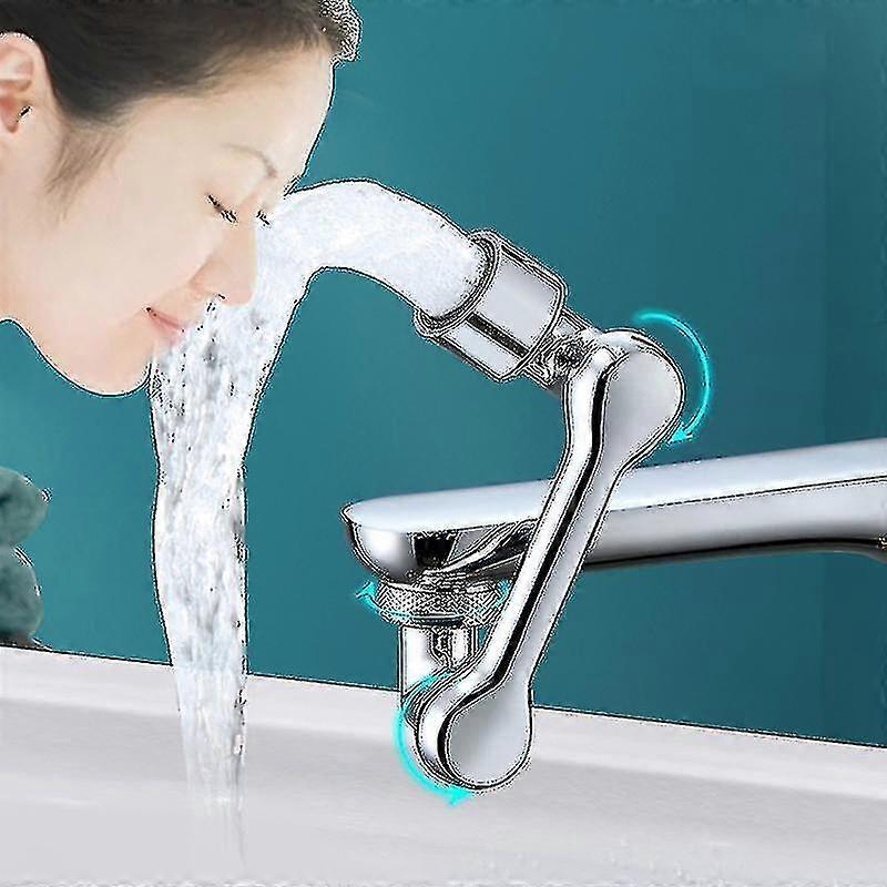 1080 Degree Rotatable Extension Faucet Sprayer Head Universal Bathroom Tap Extend Adapter Aerator 2 Spray Modes Extender