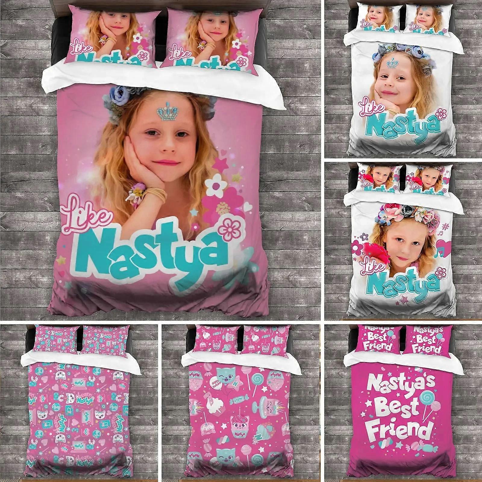 a1828 Bed Sheets ed Like Nastya Bedding Set Duvet Cover Bedroom Comforter Covers  Quilt Cover Home Textile3-Piece Bedding Set (1 Duvet Cover + 2 Pillo