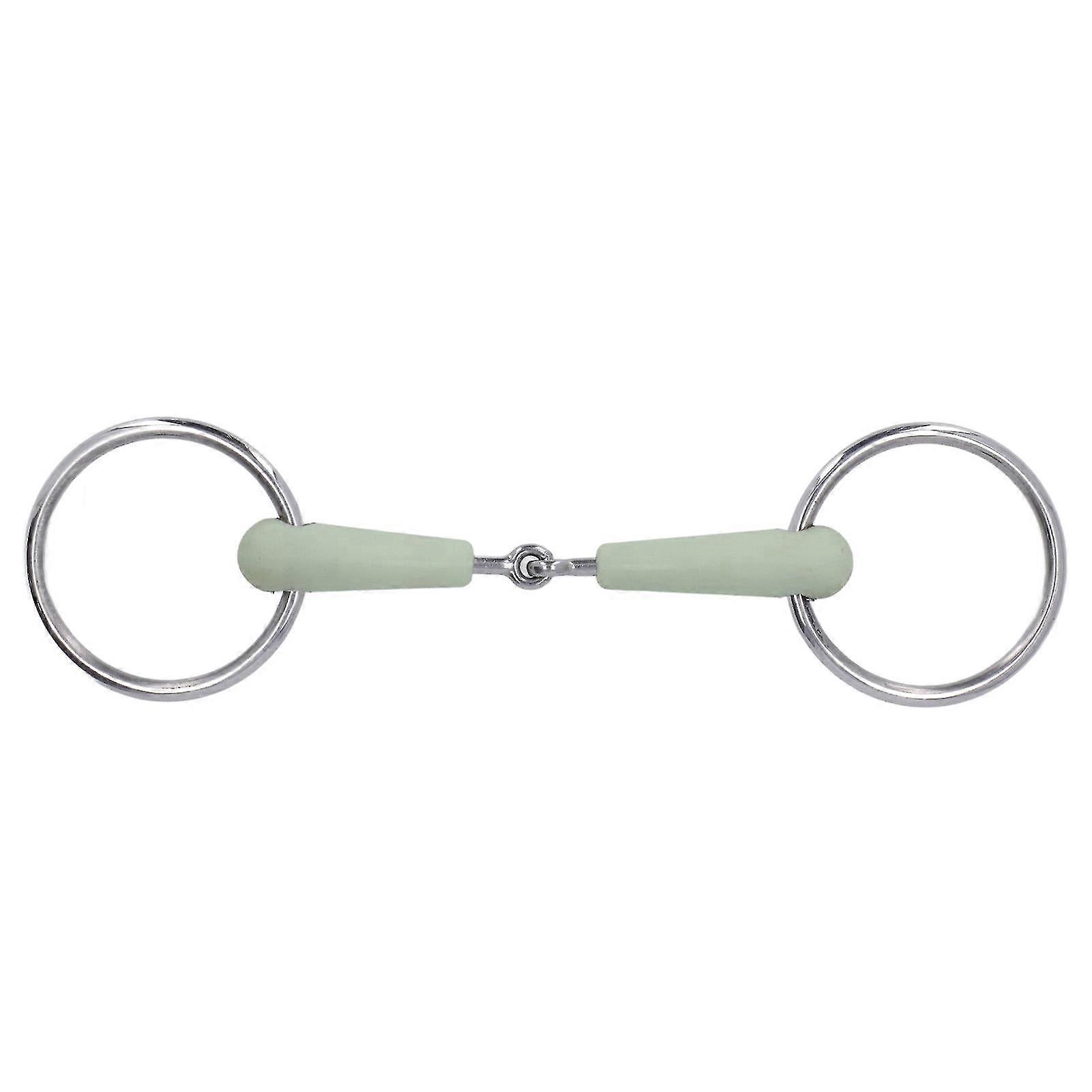 Stainless Steel Horse Bit - 130mm Horse Mouth Snaffle with Chain for Equestrian Training