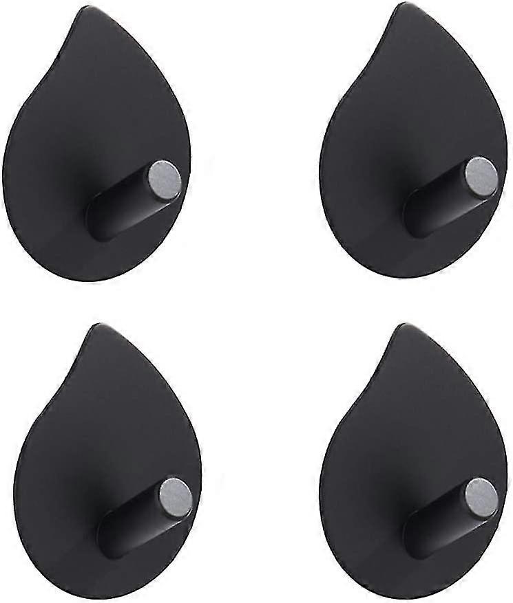 Adhesive Hooks,wall Mounted Hooks Heavy Duty 304 Stainless Steel No Damage 3m Sticky Water Drop Shape Decorative Hooks For Hanging Coat, Hat, Key, Tow