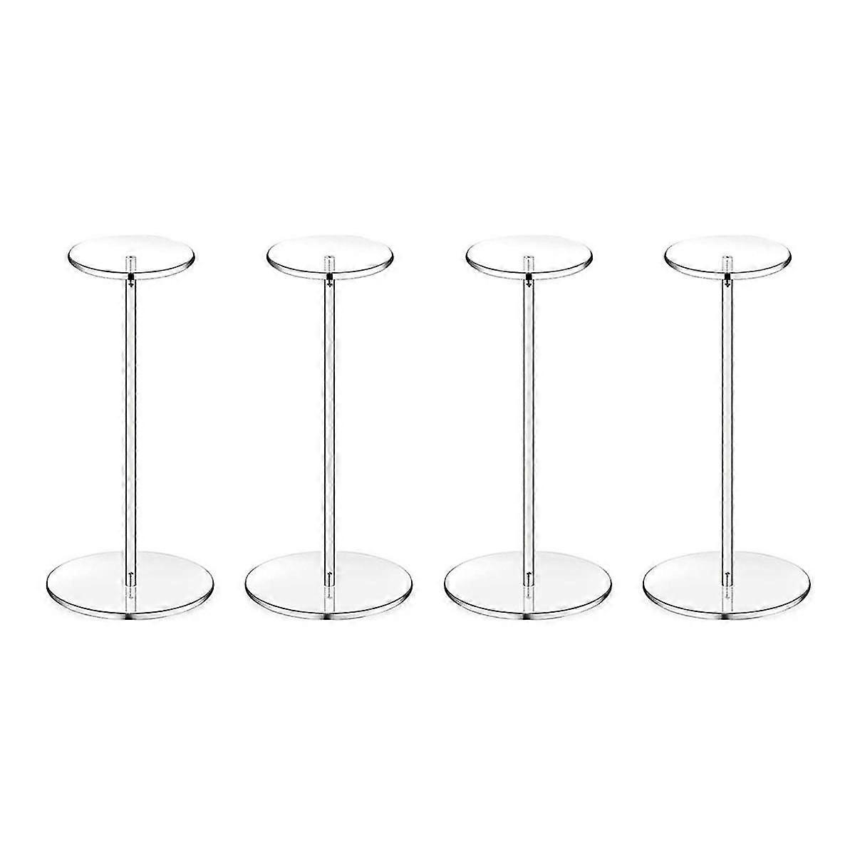 4 Sätze Acryl Hutständer Klare Sockel Display Stand Baseball Hut Racks Runde Acryl Riser für Display Hut