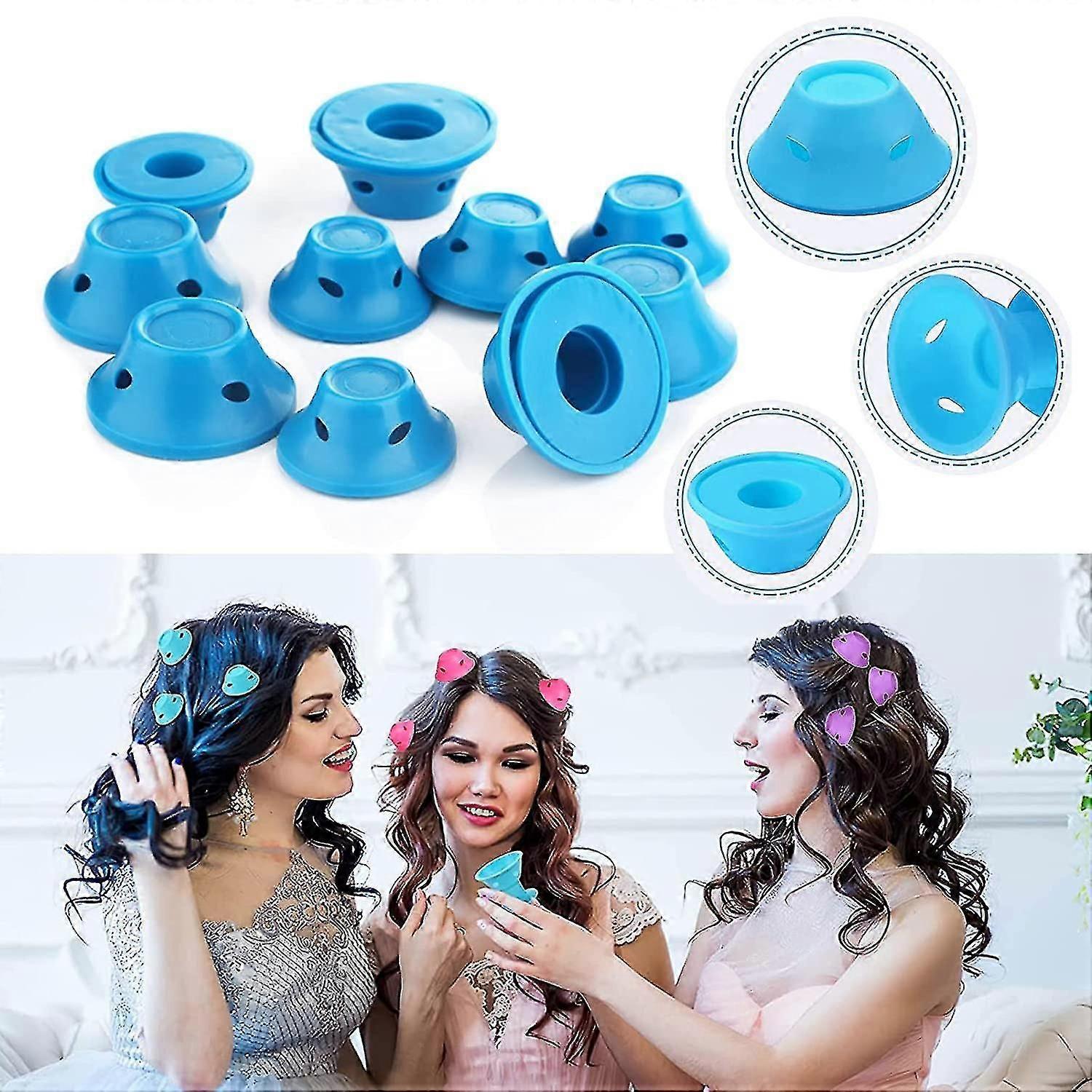 Rollers Heatless Silicone Curlers Diy Curling Hairstyle Tools Accessories 10pcs Curlers+10pcs Small Rollers