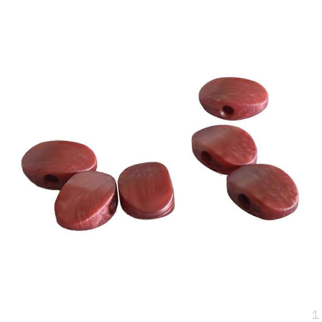 6pcs Acrylic Tuning Key Buttons Pegs Knobs for Guitar Machine Heads Replacement Red