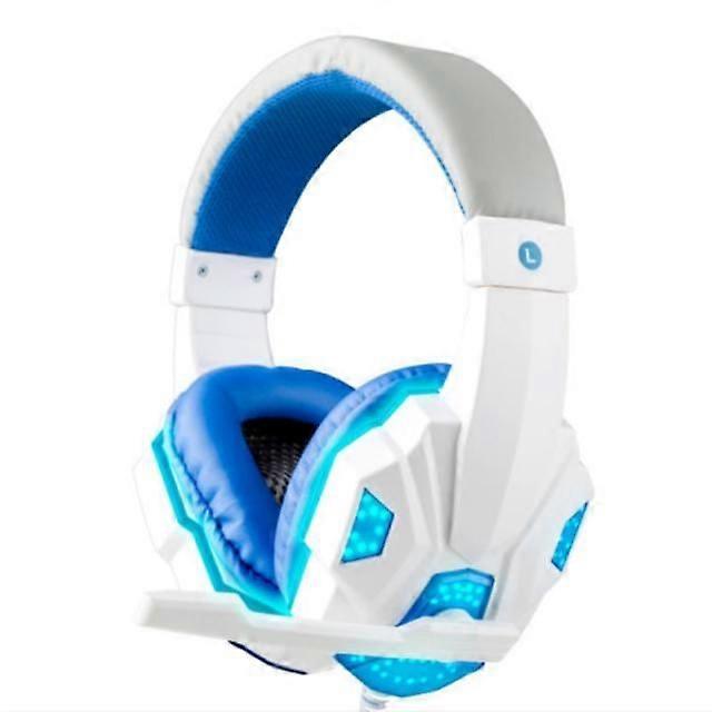 Gaming Headset With Mic And LED Light For Laptop Computer 3.5mm Wired Noise Isolation Volume Control Gaming Headphone