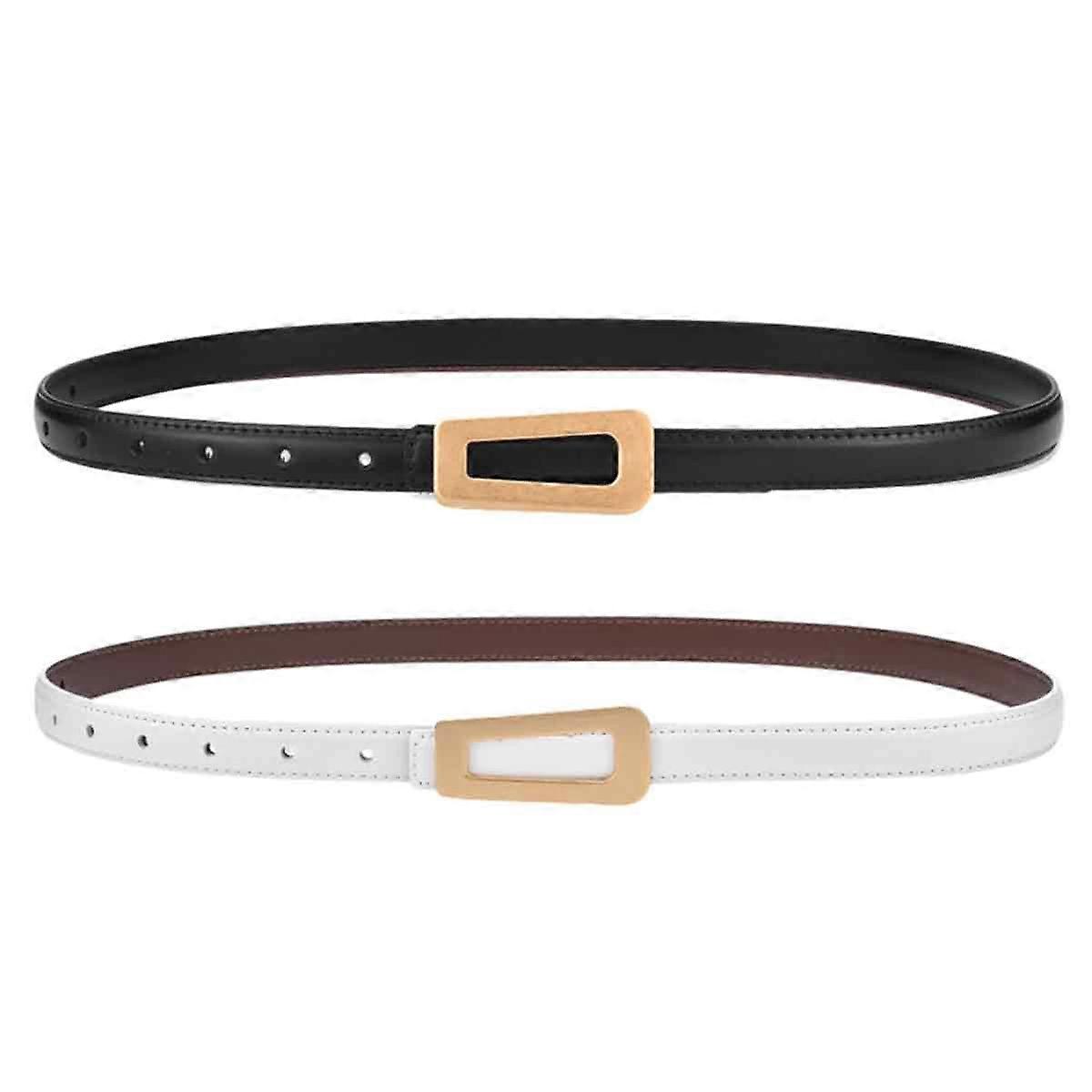 2 Pack Women's Thin Belts, Regular Thin Belts