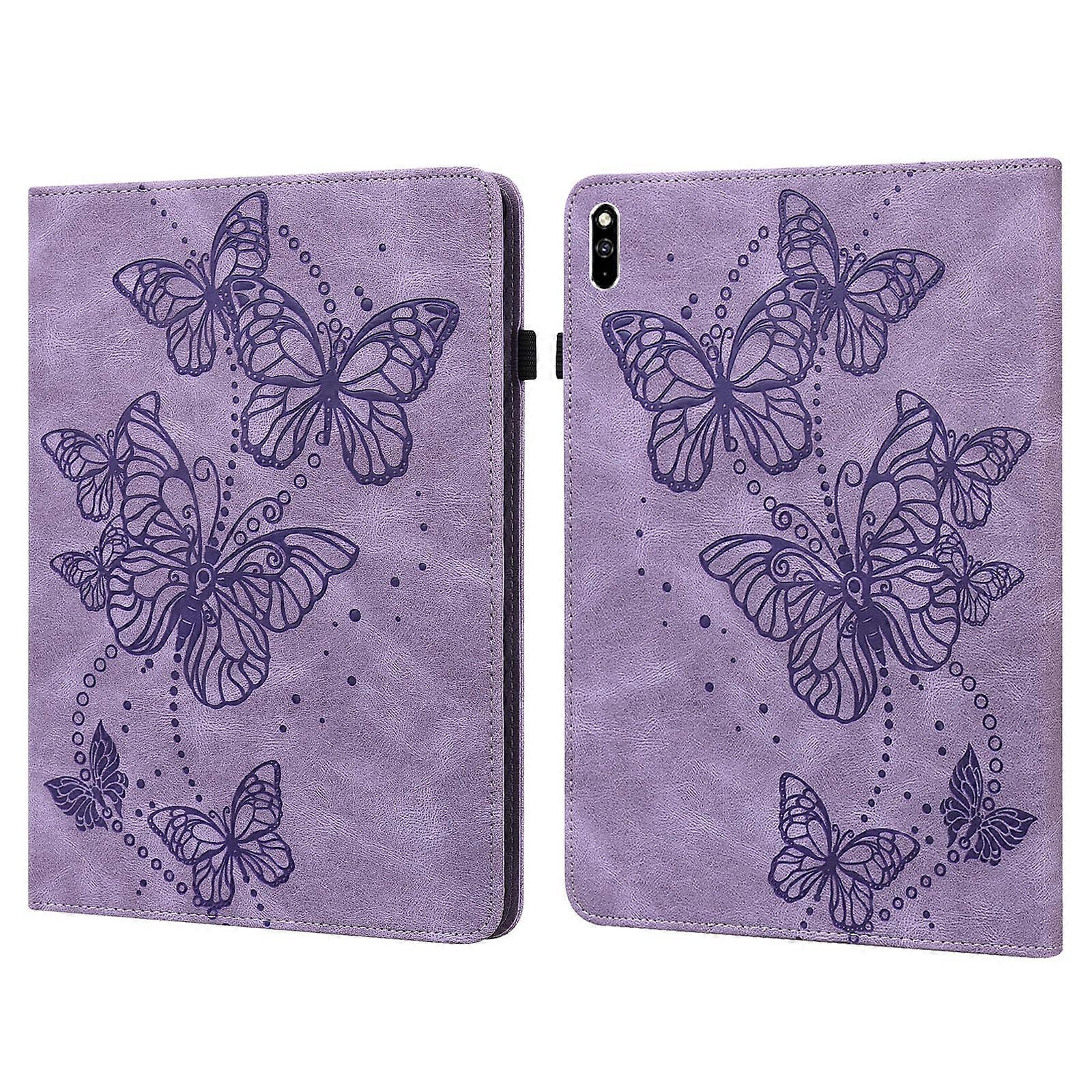 For Huawei MatePad Pro 10.8 2021 / 2018 Embossed Butterfly Pattern Horizontal Flip Leather Tablet Case