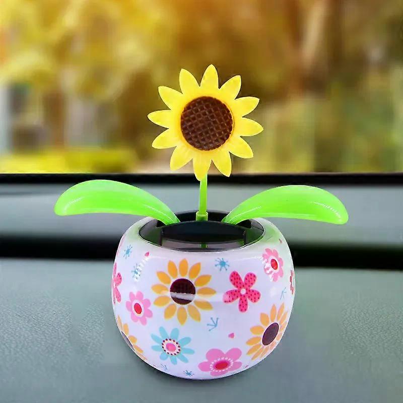 Solar Automatic Swing Solar Flower Car Ornements