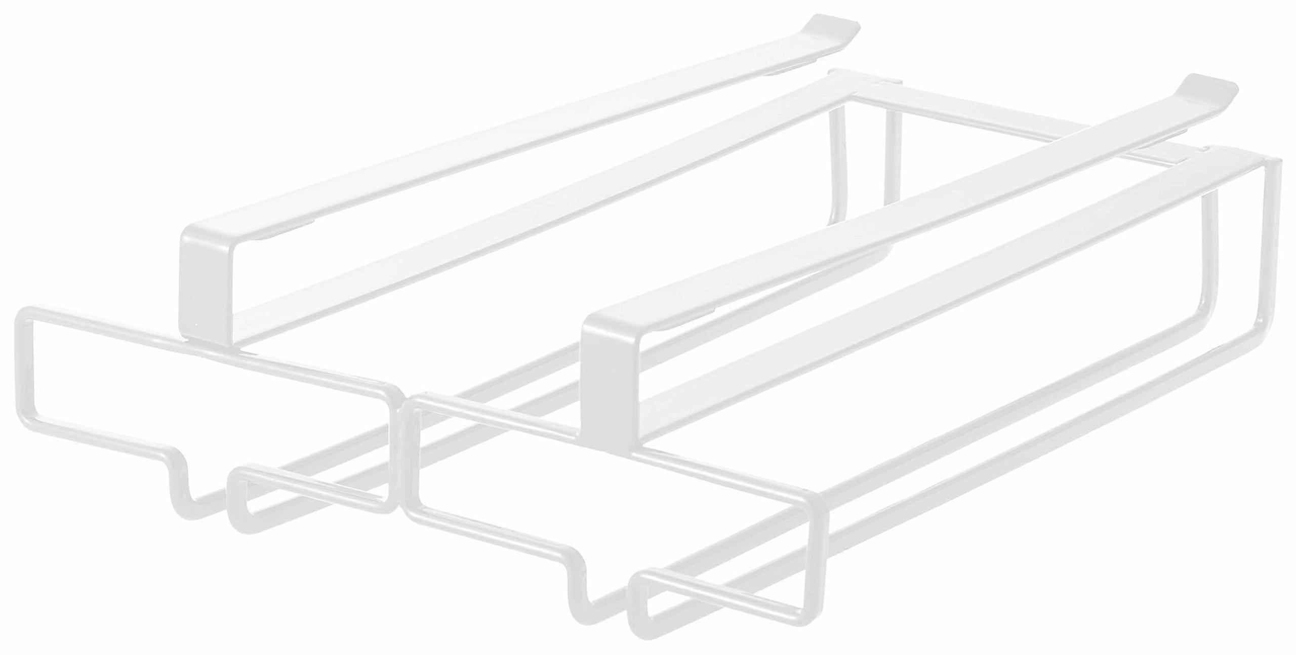 Glass Rack Hanging Storage Holder Shelf for Home Organizer One Size