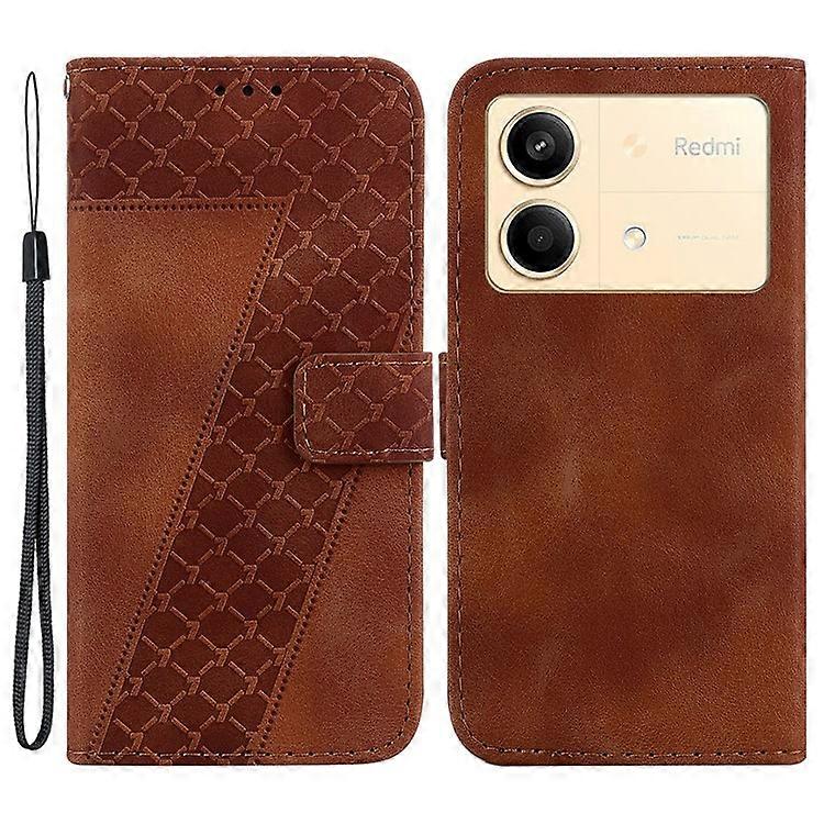 Compatible For Xiaomi Redmi Note 13R Pro 5G Case 7-Shape Pattern Wallet Phone Protector with Hand Strap