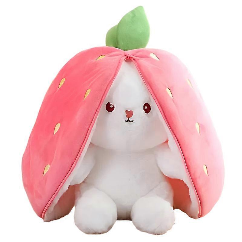 Nnetm Transforming Rabbit Pillow Strawberry Plush Toy