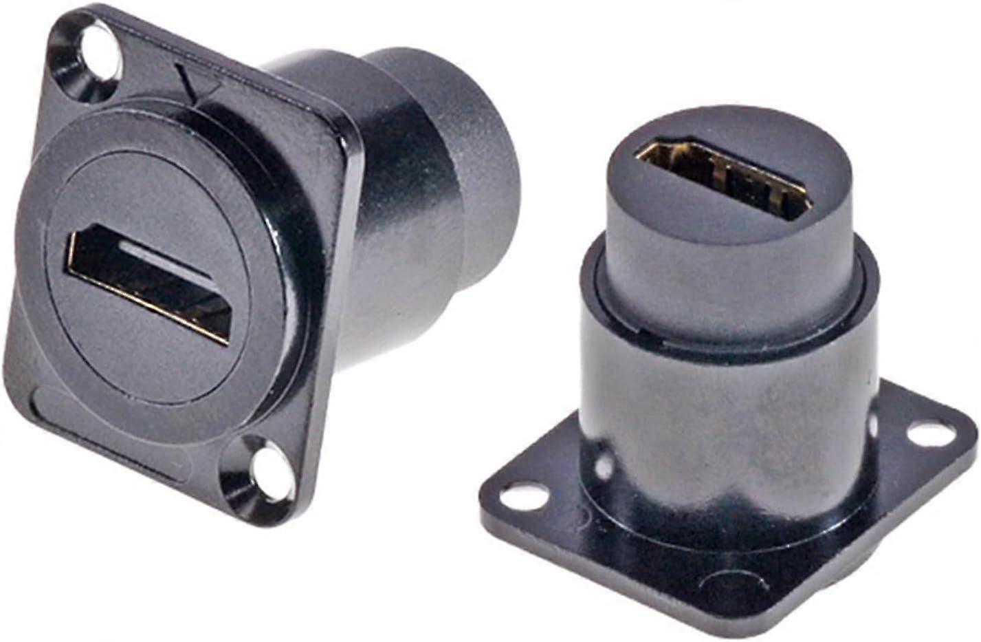 2pack HDMI Panel Mount Socket Coupler Waterproof Connector, 2.0 Version 4K 30p