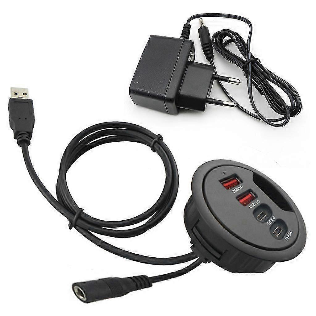 Multi USB-C 3.0 4 Port Splitter High Speed Hub Adapter USB Hub for PC Laptop