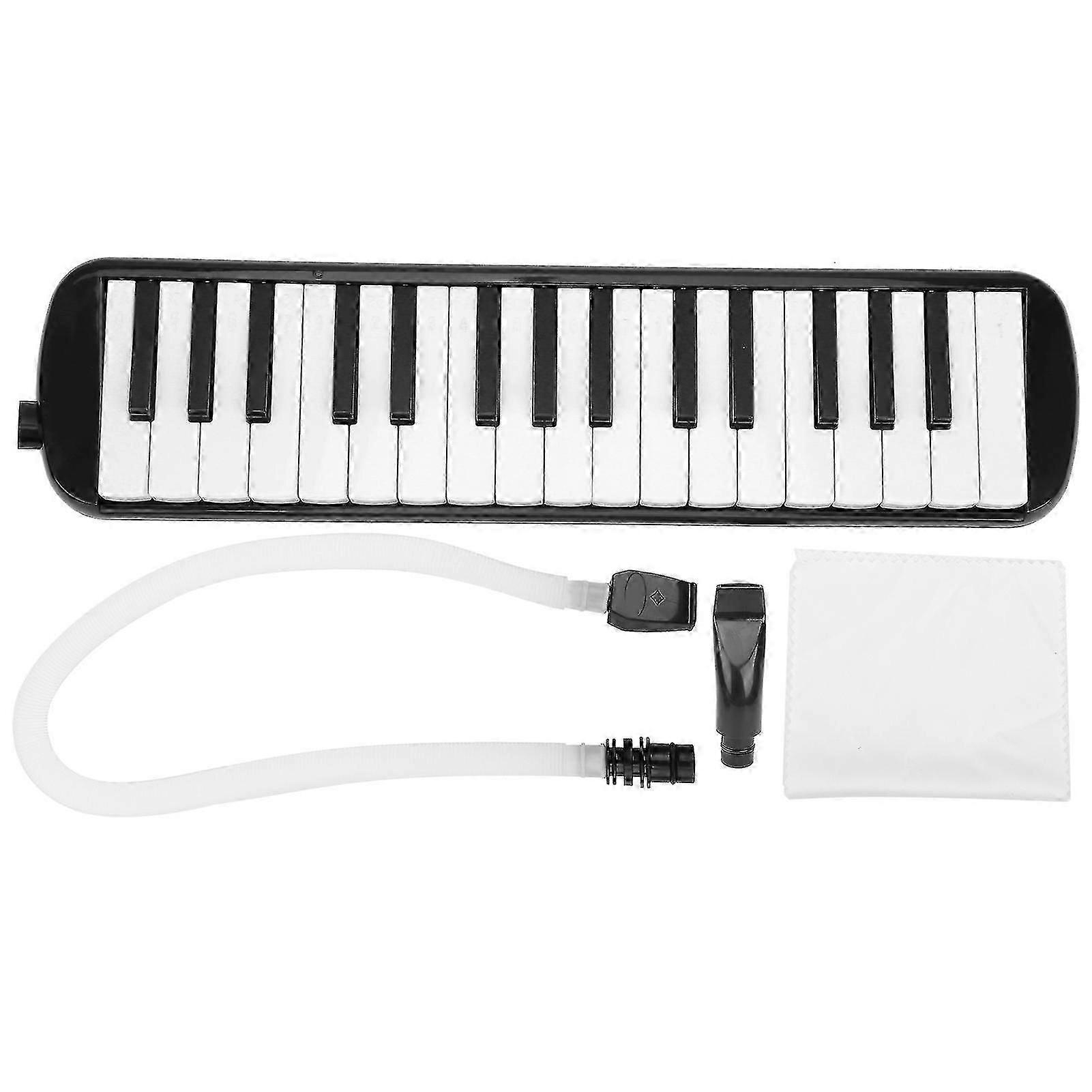 IRIN Melodica 32 Key Wind Musical Instrument Suitable compatible with Beginner Practice Bag(Black )