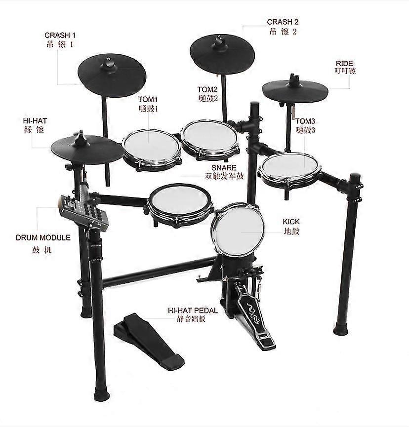 9-piece Electronic Mesh Drum Set Jazz