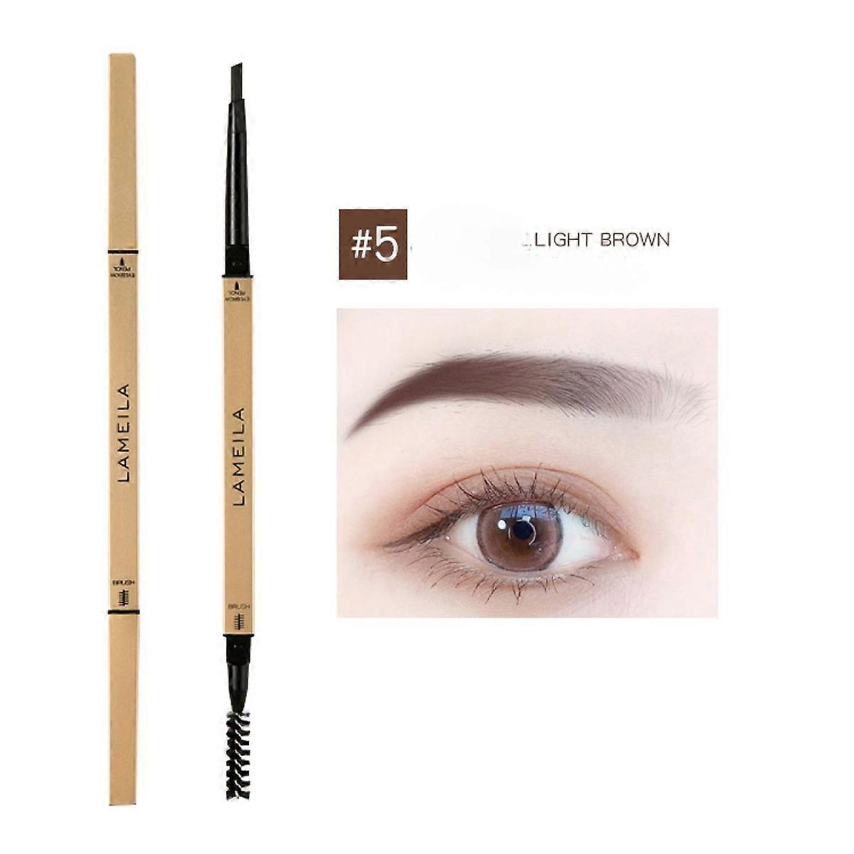 Eyebrow Pencil Longlasting Waterproof Durable Automaric Liner Eyebrow 5 Colors to Choose,Natural Eyebrows that Last For a Long Time