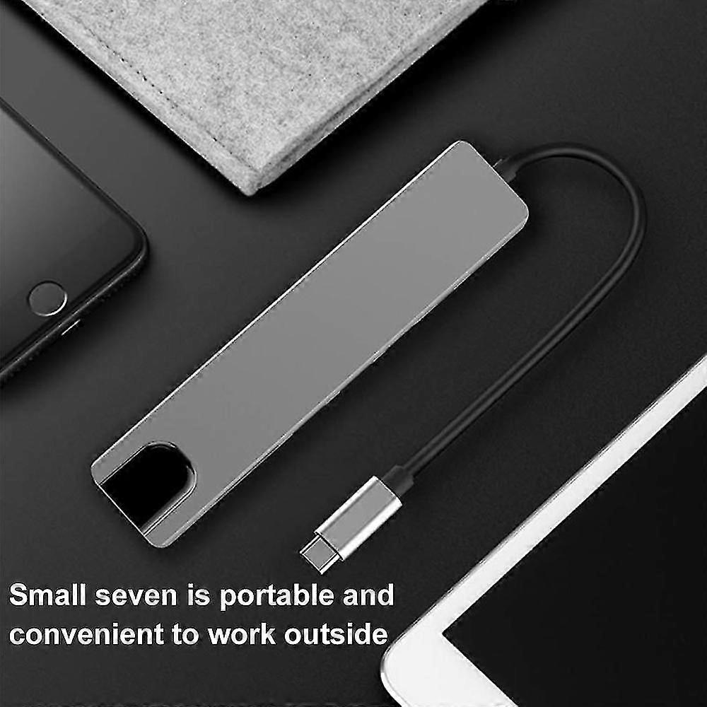 Type-c 8 In 1 Hub Multi-function Docking Station Usb Hub Hdmi Converter Pd Charging Compatible With Ipad Pro Macbook Air Pro Notebooks Tablets Usb C A