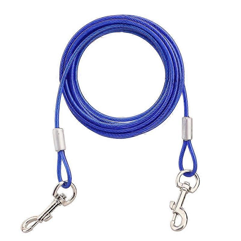 Cavi per animali domestici in corda di filo d'acciaio a doppia estremità 2 in 1 cavo di trazione Pet Walking Leads With Handle, Length: 10m, Random Color Delivery