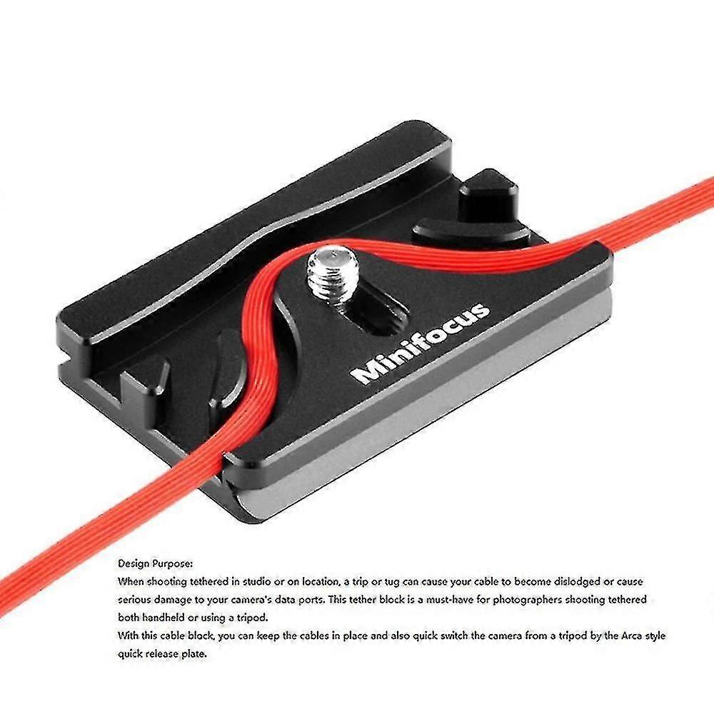 2x Cable Block Quick Release Plate Swiss Protects Camera Data Cable Connection Protector compatible Tethe