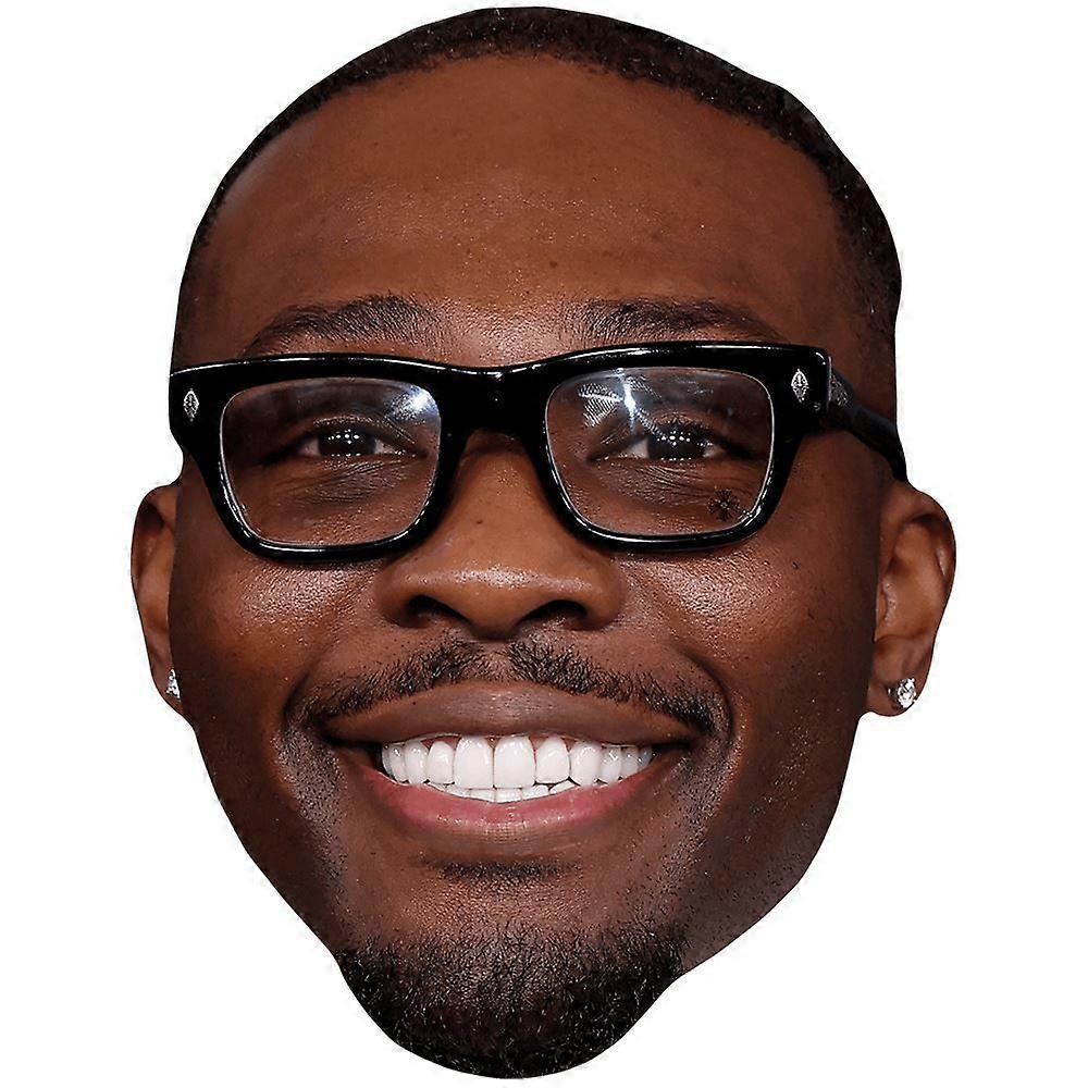 Larry Ogunjobi (Lunettes) Masque de célébrité, Visage de carte plate