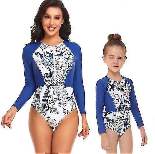 Nouveau maillot de bain parent-enfant Maillot de bain à fermeture éclair une pièce