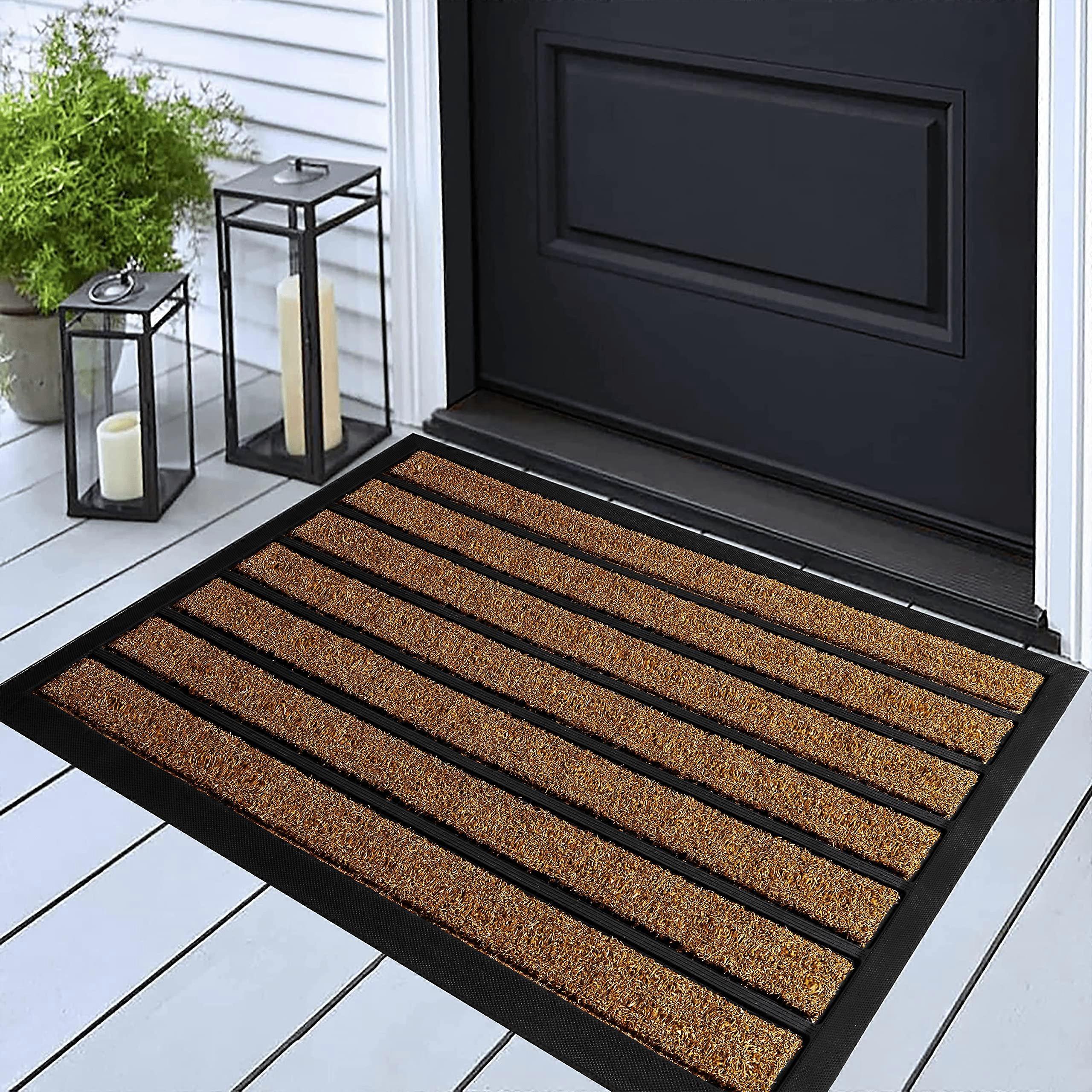 Extra Dirt Trapping Non-Slip Low Profile Door Mat for Indoor Use 30" x 17"