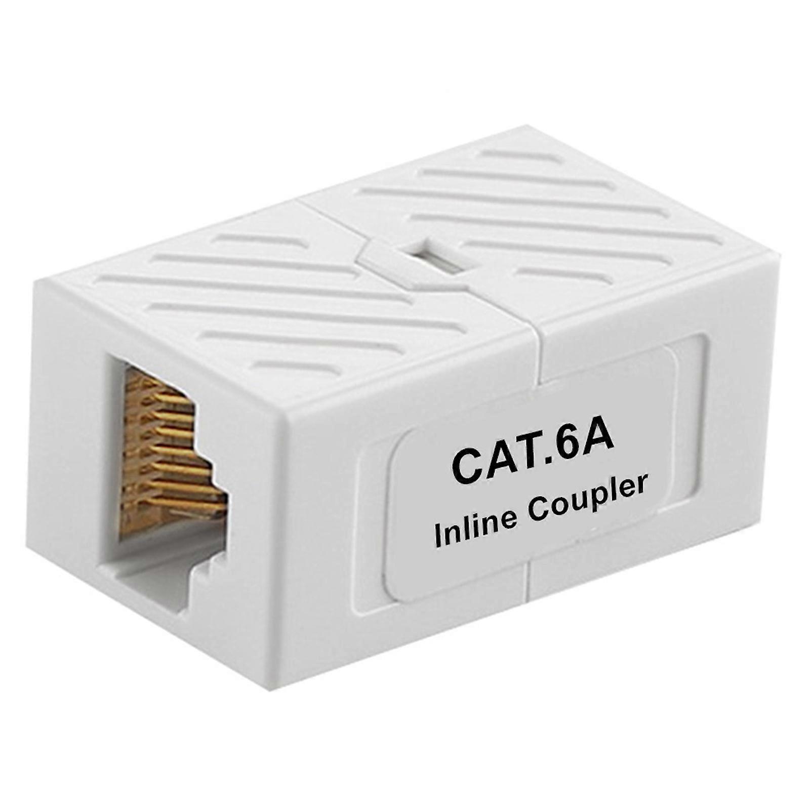 RJ45-nätverkskontakt Cat6 Cat6A Ethernet-kabelförlängare Inline-koppling för hemmakontorsbruk för flera enheter