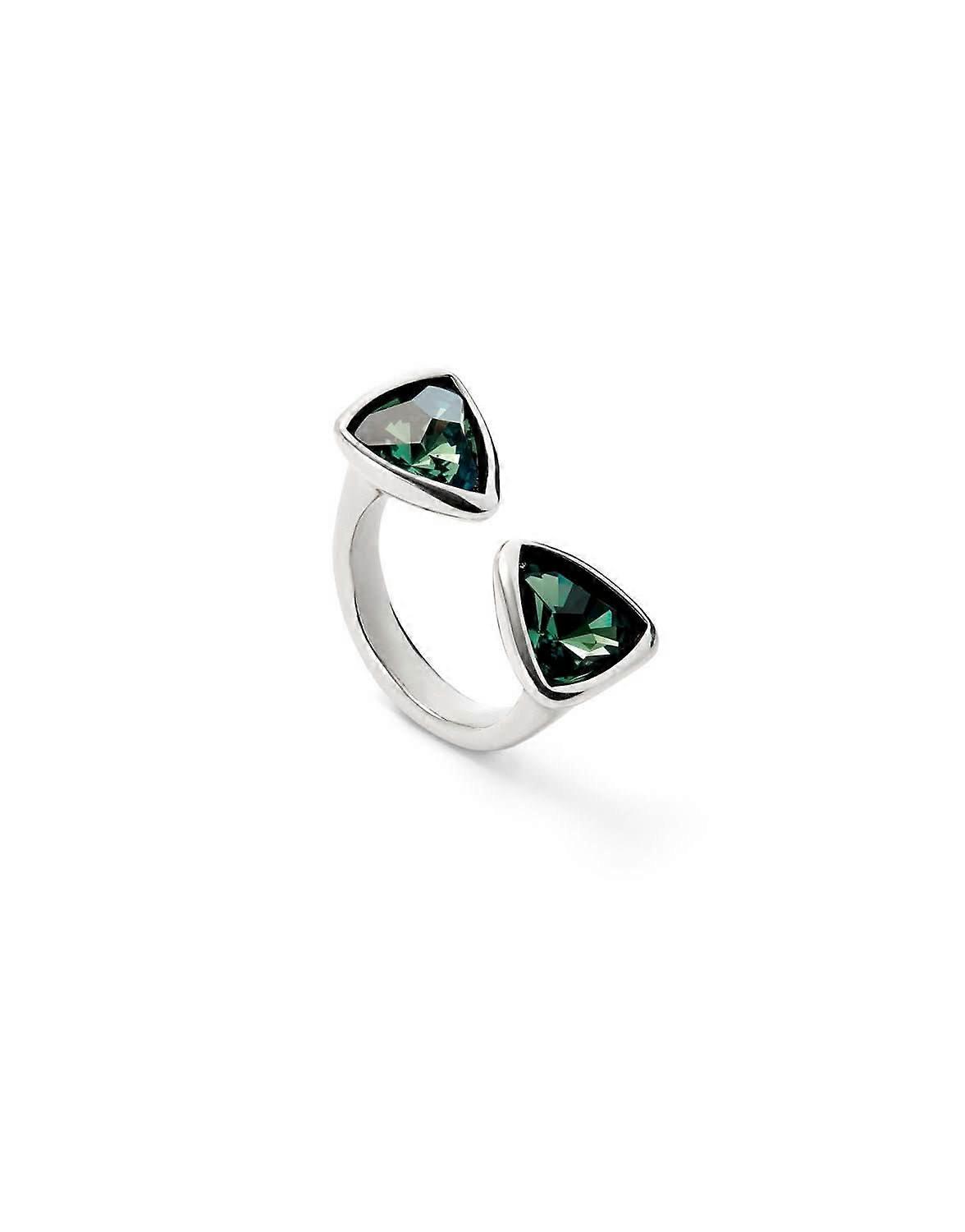 Sterling Silver Plated Ser Camaleonica Green Ring ANI0834VRDMTL