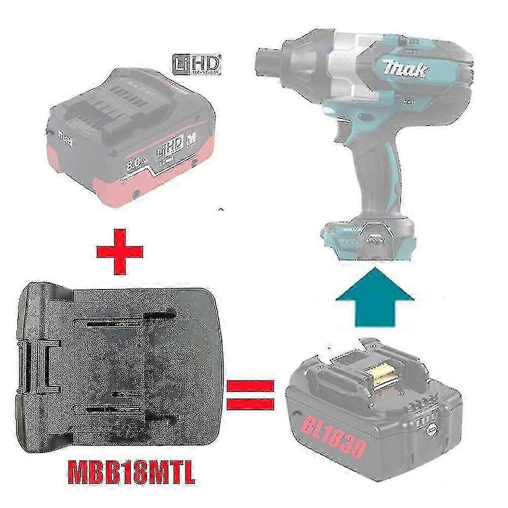 Metabo 18v Lithium Battery Converter Adapters To Makita Lxt Bl18 Series 18v Lithium-ion Batteries Power Tools
