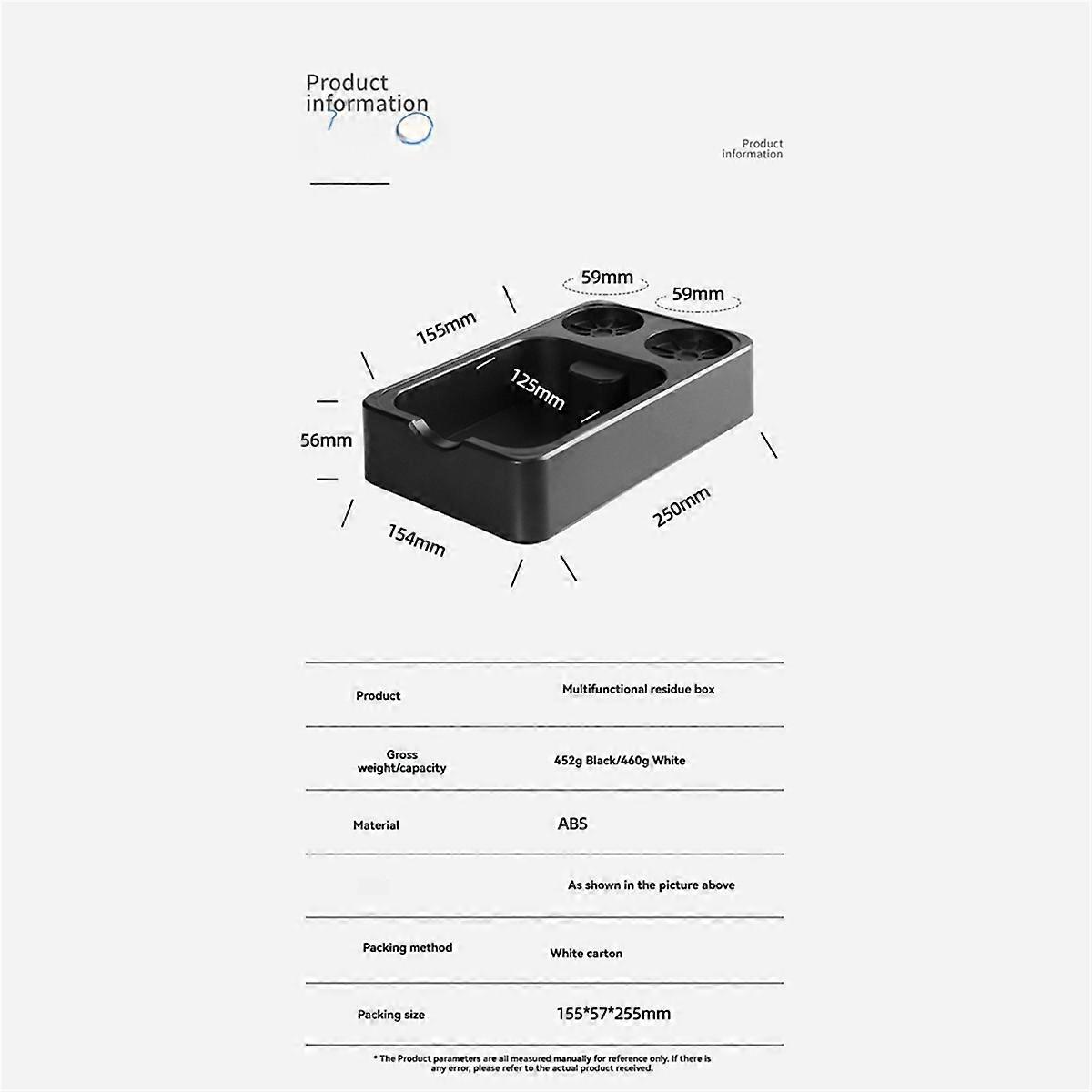 Espresso Organizer Box فلتر القهوة الملاعب حامل A