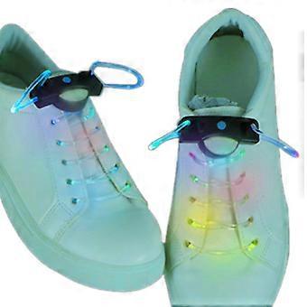 2Pieces LED Light Up Colorful Shoelaces Glowing in Dark Plastic Sneakers Shoe Strings for Nighttime Event and Sports  Yellow