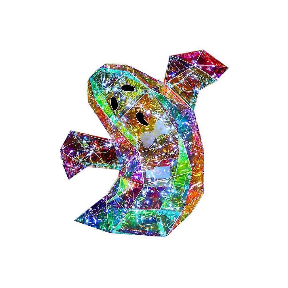 Prismatic Iridescent Spooky Ghost Statue,LED Ghost Statue