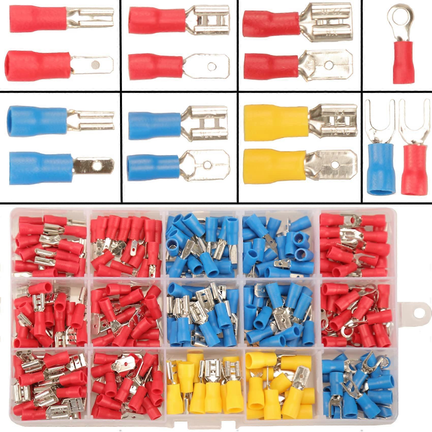 280pcs crimp connector electrical terminals including spade ring fork wire connectors