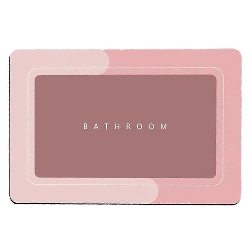 Absorbent Bathroom Mat, Non-Slip Rubber Backing, Neutral Colors