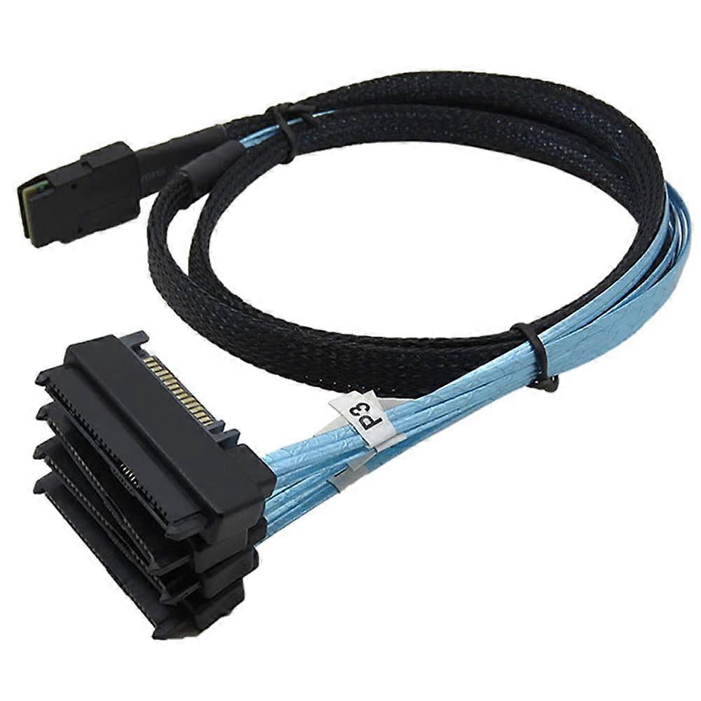 1pcs Internal Mini SAS 36-Pin SFF-8087 to 4 SAS 29-Pin SFF-8482 Cable with 15 Pin SATA Power Connector