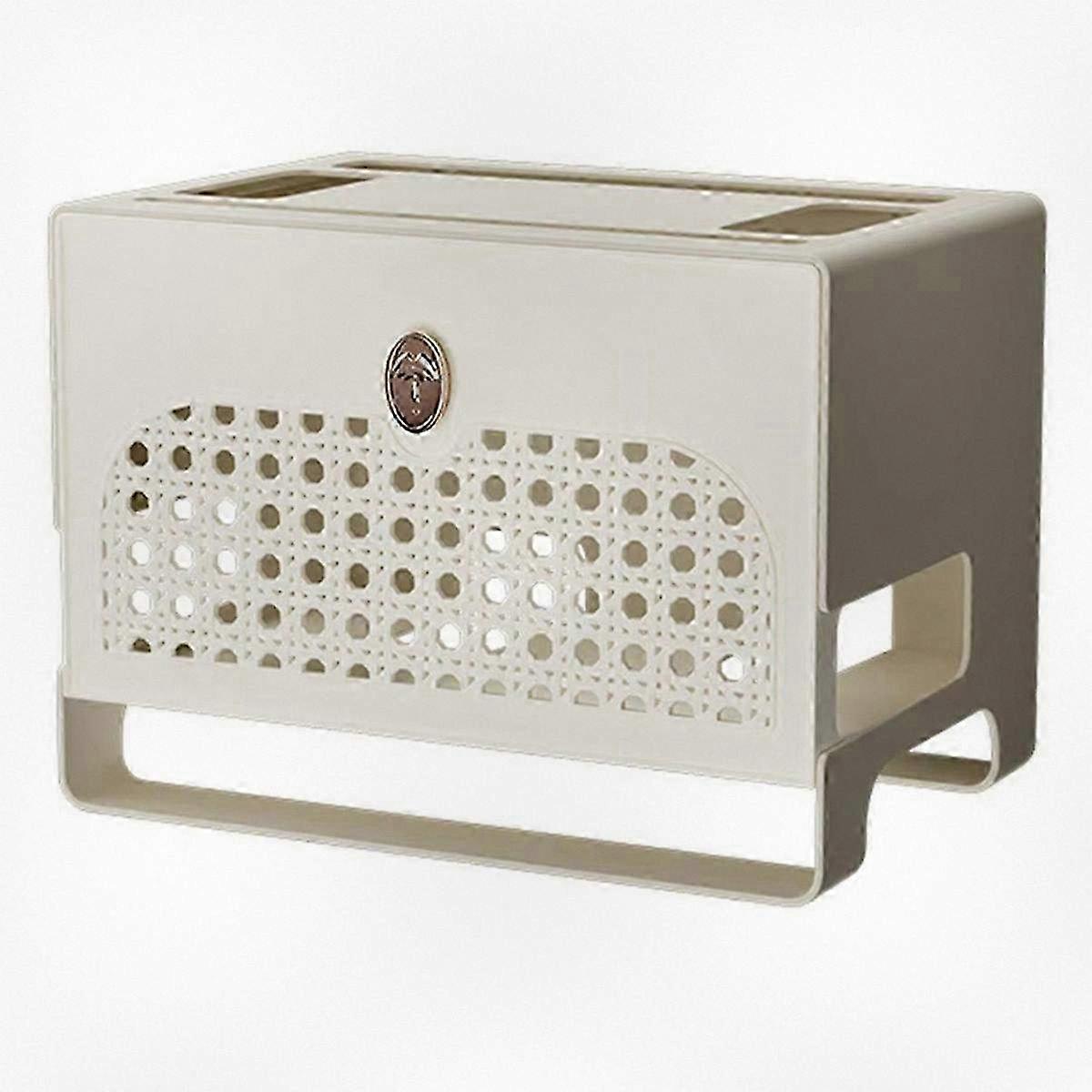 Multifunctional Hollow Panel Cable Organizer Box for Power Outlets, Router, TV Wires and USB Hub