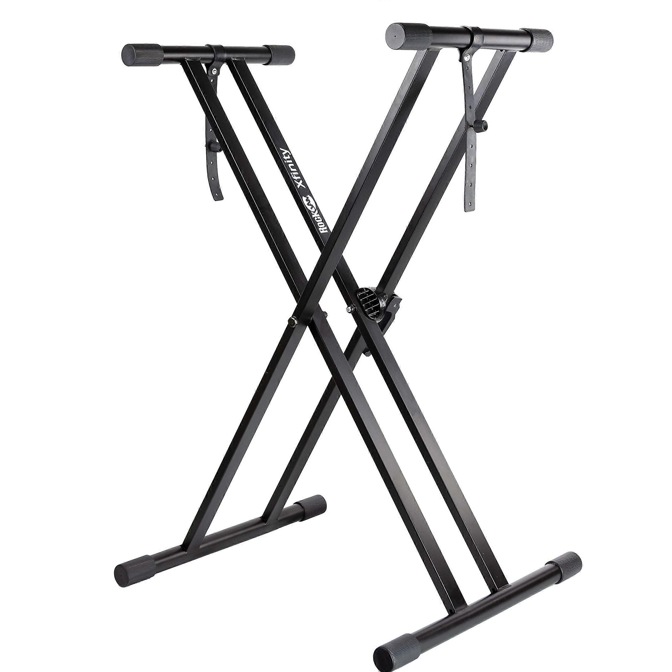Heavy-Duty Double-X Piano Keyboard Stand Pre-Assembled Infinitely Adjustable