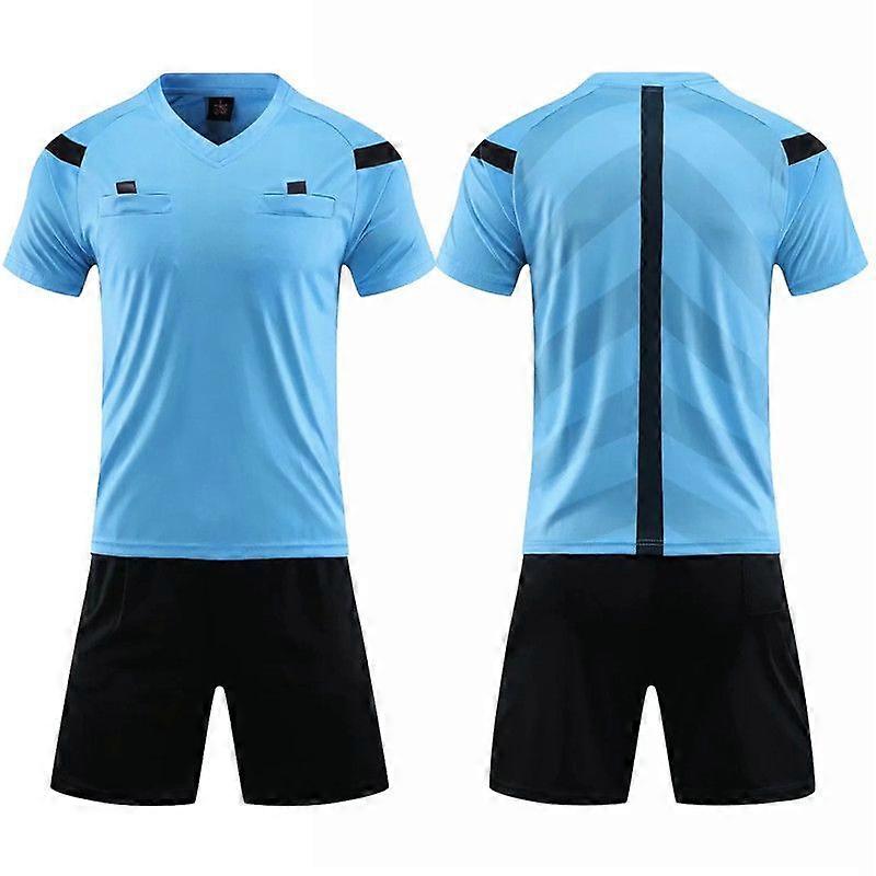 Men's Quick Dry Breathable Soccer Referee Uniform Set