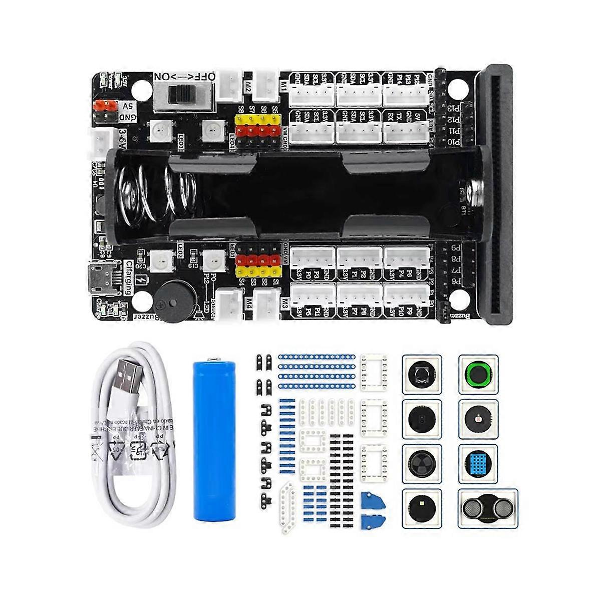 Superbit Micro-Bit Expansion Board Comes with IIC UART WIFI Sensor Interface and RGB Light for BBC Micro-Bit V2 V1
