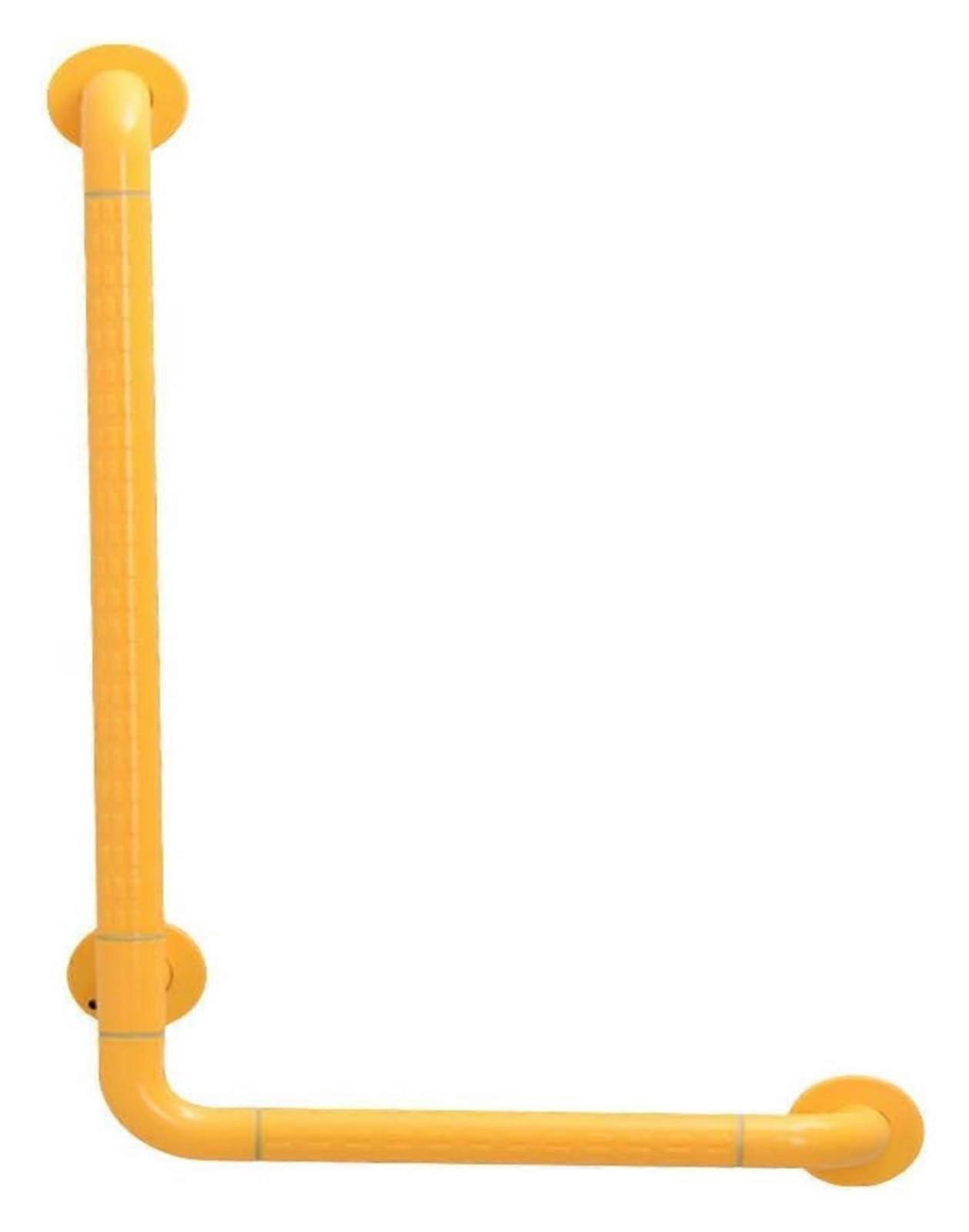 Grab Bar Bathroom Grab Rails L-Shaped Corner Handrail for Elderly Non-Slip Safety Wall Hanging 60Cm Natural Color