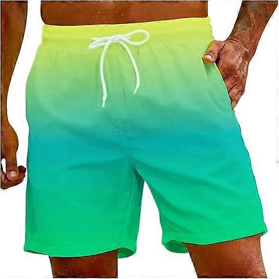 Mens Shorts Drawstring Shorts Men Shorts for Men with Pockets Beach Clothes Men Men's Gradient Printing Beach Casual Trouser