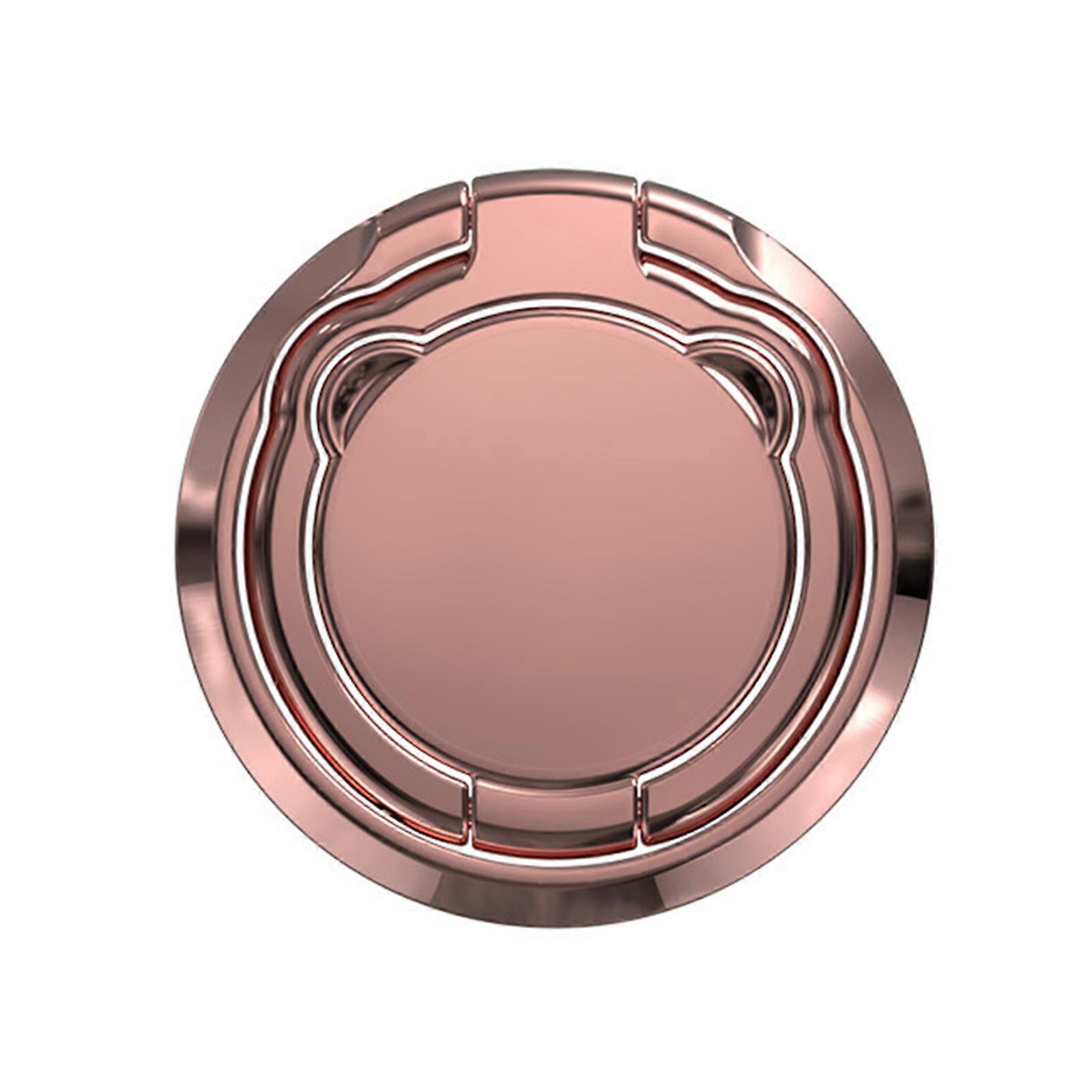 Durable Multi-angle Adjustment Mini Bear Cell Phone Ring Holder 360° Free Rotation for All SmartPhones and Tablets Rose gold