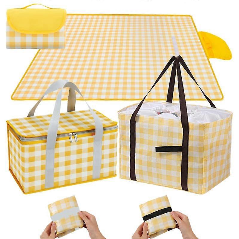 7.9x7.9 inch for couples with 14L and 36L picnic basket, 4 - 6, handle - folded grocery store foldable refrigerant bags